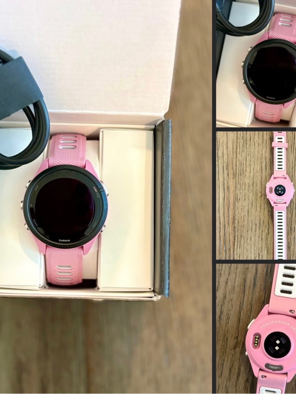 garmin pink GPS Running Watch with Silicone Band